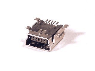 Conector Mini USB Tipo A Hembra 5 pin para SMD o CI
