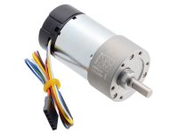 6.3:1 Metal Gearmotor 37Dx65L mm 24V with 64 CPR Encoder (Helica