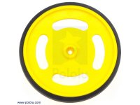 2-5/8" plastic Yellow wheel Futaba servo hub