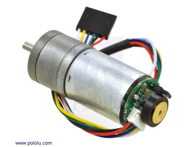20.4:1 Metal Gearmotor 25Dx50L mm HP 12V with 48 CPR Encoder