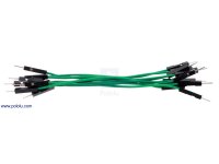 Premium Jumper Wire 10-Pack M-M 3" Green