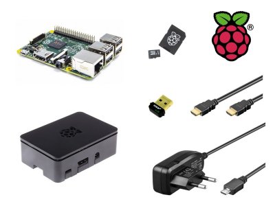 Kit Raspberry Pi 2 B+ con Caja, Alimentador, MicroSD, HDMI, WiFi