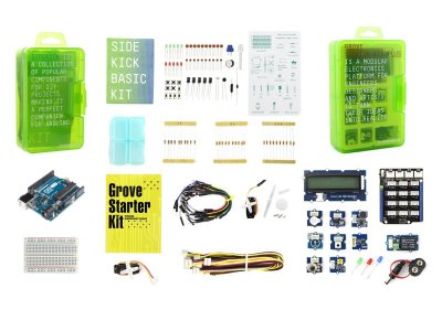 Kit Arduino UNO con Kit Bsico 22 y Kit Shield Conectar y Listo
