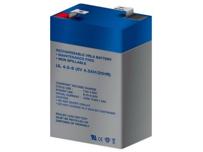 Bateria de plomo sin mantenimiento 6V 4,5AH 70X47X107