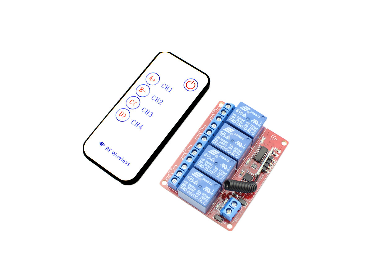 RF Remote Control Module 4 Channels Arduino, Electronics and Robotics