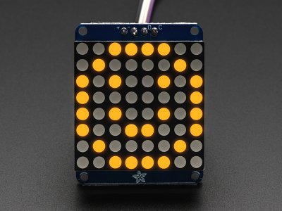 Adafruit Small 1.2" 8x8 LED Matrix w/I2C Backpack - Yellow