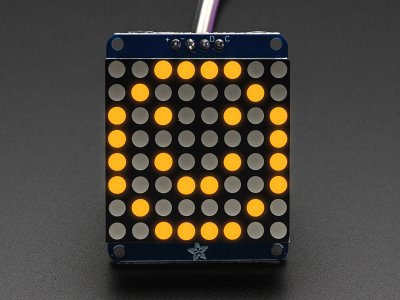 Adafruit Small 1.2" 8x8 LED Matrix w/I2C Backpack - Yellow
