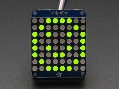 Adafruit Small 1.2" 8x8 LED Matrix w/I2C Backpack - Yellow-Gree