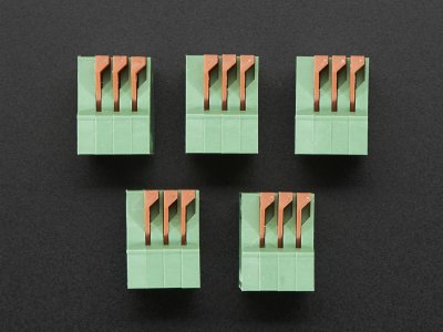 Configurable Spring Terminal Blocks - 3 Pin 0.1" Pitch R/A - x