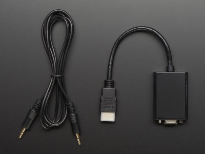 HDMI to VGA Video Adapter and 3.5mm Male/Male Stereo Cable