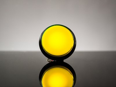 Large Arcade Button with LED - 60mm Yellow