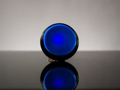 Large Arcade Button with LED - 60mm Blue