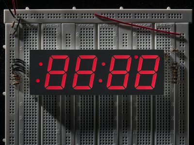 Red 7-segment clock display - 1.2" digit height