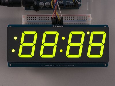 Adafruit 1.2" 4-Digit 7-Segment Display w/I2C Backpack - Green