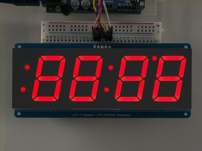 Adafruit 1.2" 4-Digit 7-Segment Display w/I2C Backpack - Red