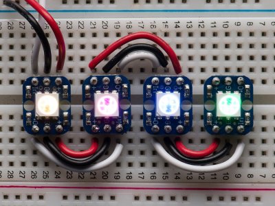 Breadboard-friendly RGB Smart NeoPixel - Pack of 4