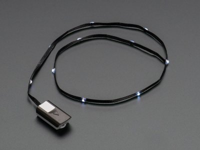 Litex White LEDs on Black Fabric Ribbon Pack
