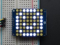 Small 1.2" 8x8 Ultra Bright White LED Matrix + Backpack