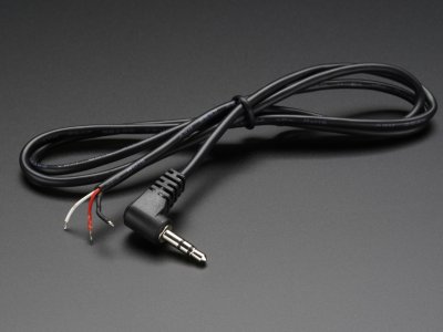 Right-Angle 3.5mm Stereo Plug to Pigtail Cable