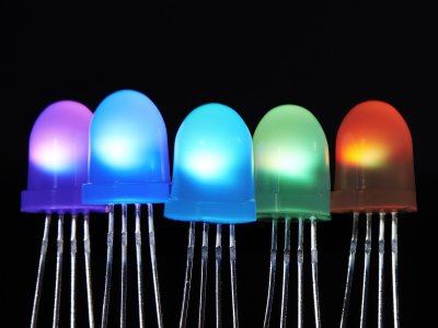 NeoPixel Diffused 8mm Through-Hole LED - 5 Pack