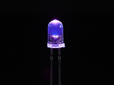 UV/UVA 400nm Purple LED 5mm Clear Lens - 10 pack