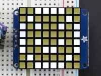 Small 1.2" 8x8 Ultra Bright Square White LED Matrix + Backpack