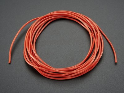 Silicone Cover Stranded-Core Wire - 2m 26AWG Red