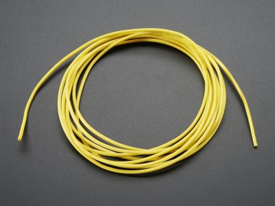 Silicone Cover Stranded-Core Wire - 2m 26AWG Yellow