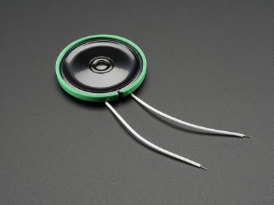 Thin Plastic Speaker w/Wires - 8 ohm 0.25W