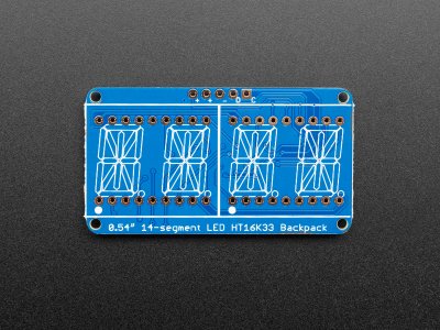 Adafruit 14-segment LED Alphanumeric Backpack