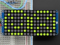 16x8 1.2" LED Matrix+Backpack UltraBright Round YellowGreen LED