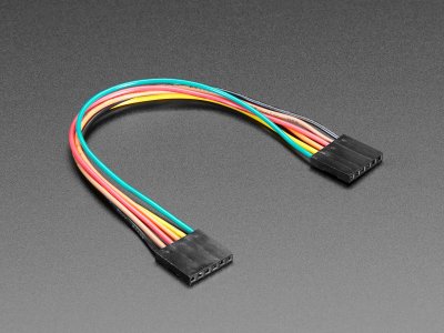 6-conductor 0.1" socket-socket cable