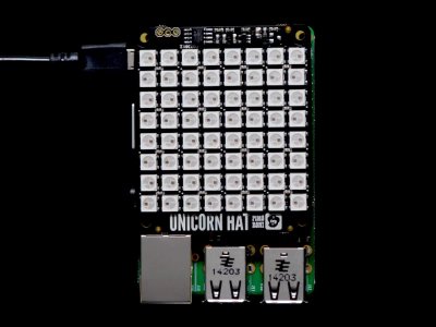 Pimoroni Unicorn Hat - 8x8 RGB LED Shield for Raspberry Pi A+/B+