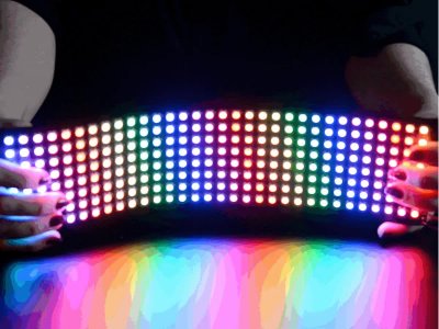 Flexible 8x32 NeoPixel RGB LED Matrix