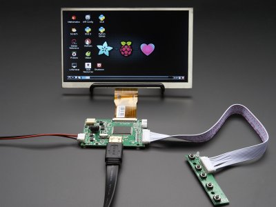 HDMI 4 Pi: 7" Display no Touchscreen 1024x600 w/ Mini Driver