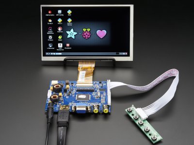 HDMI 4 Pi: 7" Display & Audio 1024x600 - HDMI/VGA/NTSC/PAL