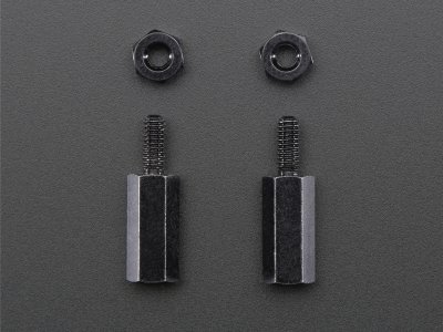 Brass M2.5 Standoffs for Pi HATs - Black Plated - Pack of 2