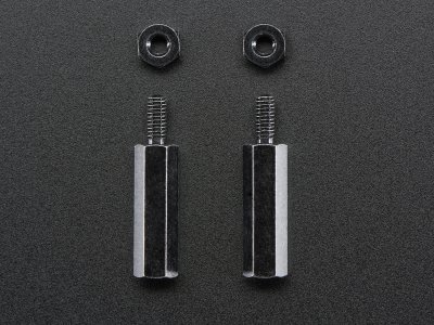 Brass M2.5 Standoffs 16mm tall - Black Plated - Pack of 2