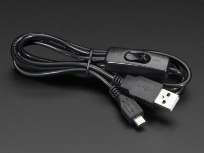 USB Power Only Cable with Switch - A/MicroB