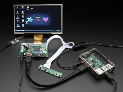 HDMI 4 Pi: 7" Display w/Touchscreen 1024x600- HDMI/VGA/NTSC/PAL