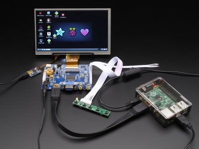 HDMI 4 Pi: 7" Display & Audio 1024x600 w/Touchscreen