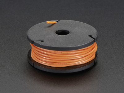 Silicone Cover Stranded-Core Wire - 25ft 26AWG - Orange