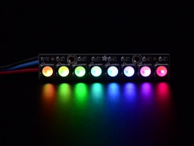 NeoPixel Stick - 8 x 5050 RGBW LEDs - Warm White ~3000K