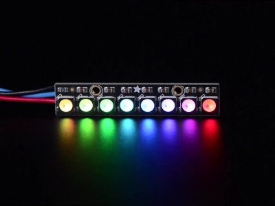 NeoPixel Stick - 8 x 5050 RGBW LEDs - Cool White ~6000K