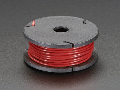 Solid-Core Wire Spool - 25ft - 22AWG - Red