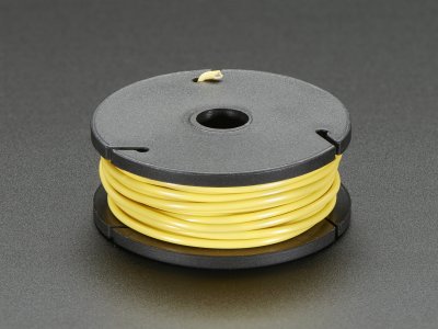 Solid-Core Wire Spool - 25ft - 22AWG - Yellow