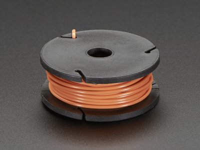 Solid-Core Wire Spool - 25ft - 22AWG - Orange