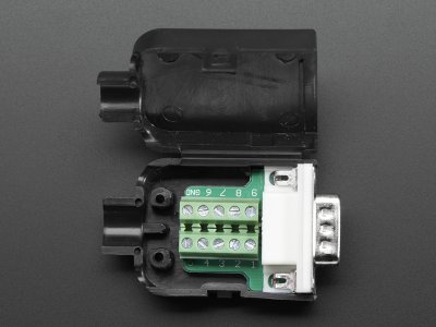 DE-9 (DB-9) Male Plug to Terminal Block Breakout