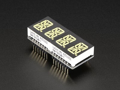 Adafruit 0.54" Quad Alphanumeric FeatherWing Display - White