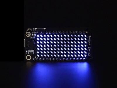 Adafruit 15x7 CharliePlex LED Matrix Display FeatherWing - Blue